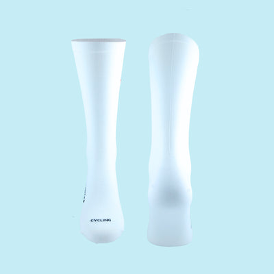 Fietssokken met borduur - IJsjes print - Wit - Maat 39 tot 45+