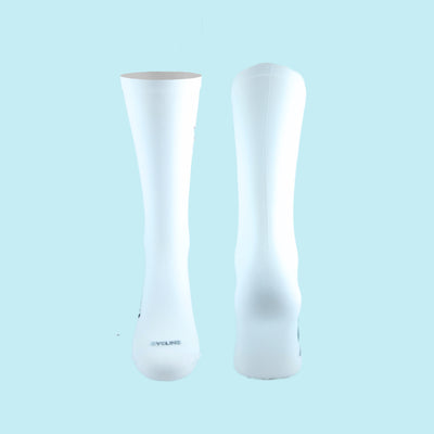 Fietssokken met borduur - Raket print - Wit - Maat 39 tot 45+