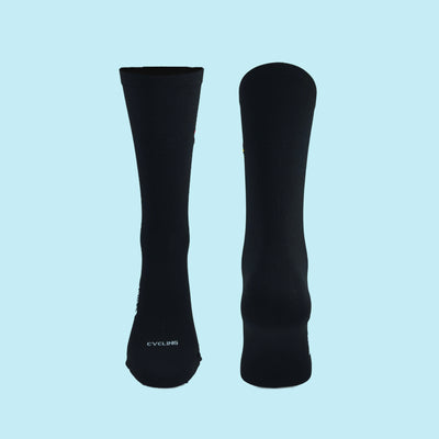 Fietssokken met borduur - Raket print - Zwart - Maat 39 tot 45+