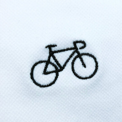 Fietssokken met borduur - Fietsjes print - Wit - Maat 39 tot 45+