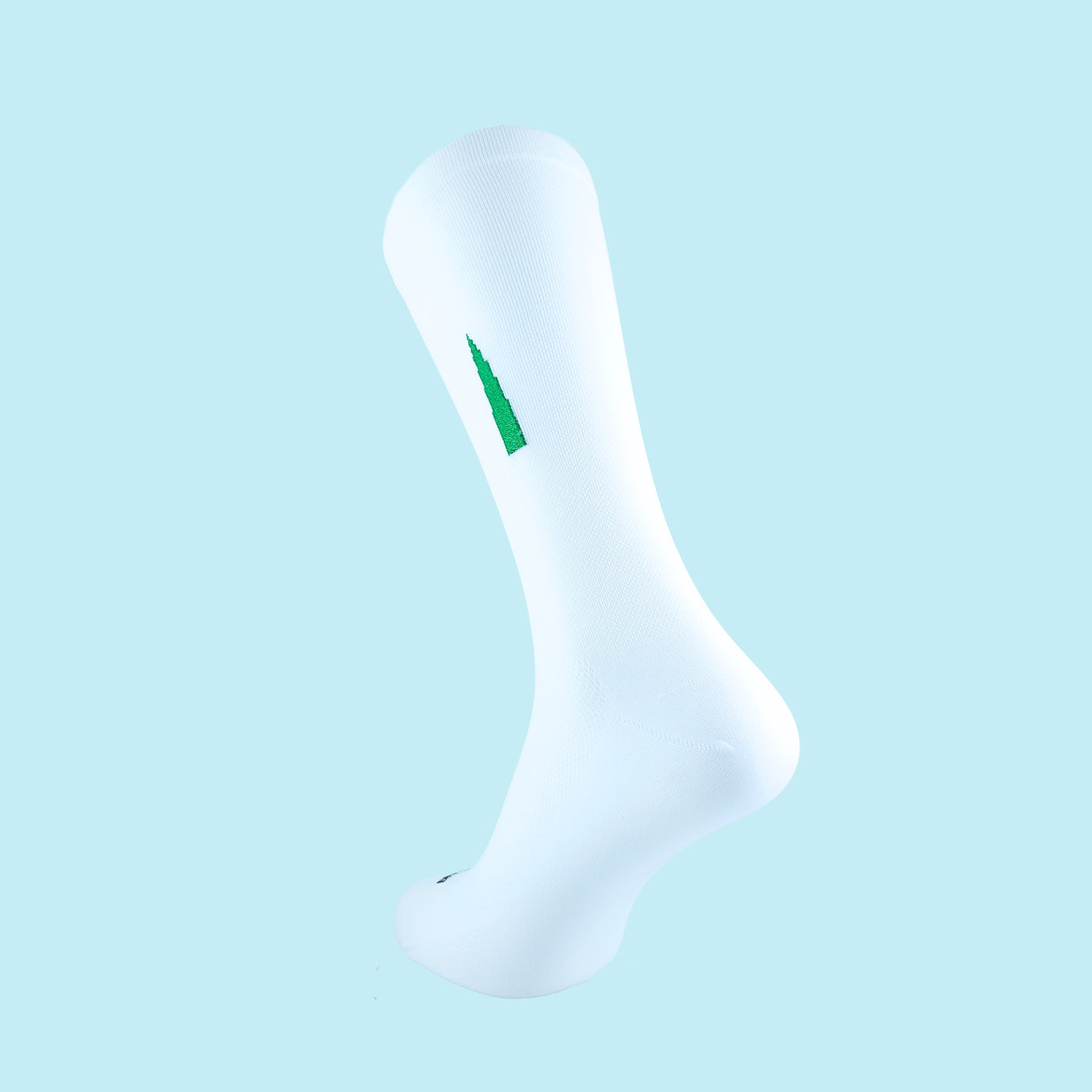 Fietssokken met borduur - Groningen Print - Groen/Wit - Maat 39 tot 45+