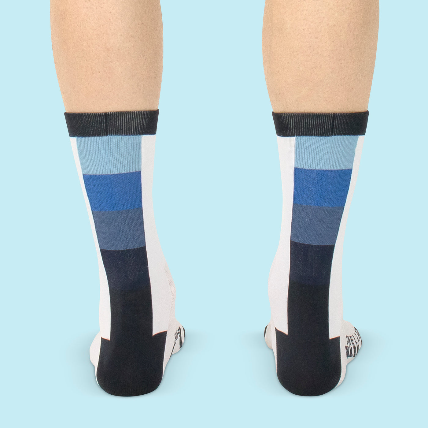 Fietssokken - Gradient print - Blauw - Maat 39 tot 45+