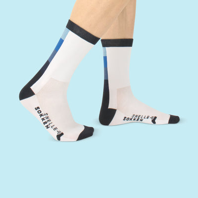 Fietssokken - Gradient print - Blauw - Maat 39 tot 45+