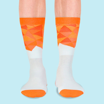 Fietssokken - Stichting Hartekind - Wit/Oranje