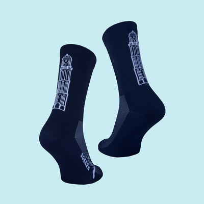 Fietssokken - Zwolle Print - Blauw/Wit - Maat 39 tot 45+